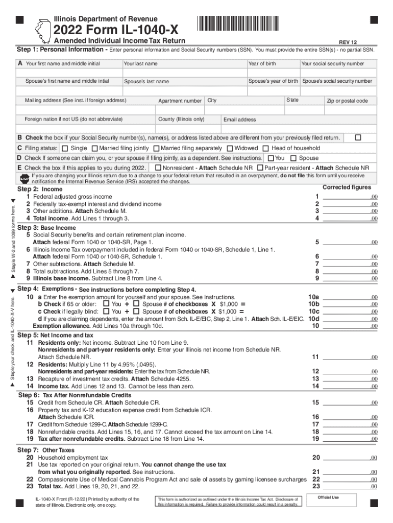 Il 1040 Form Fill Out amp Sign Online DocHub