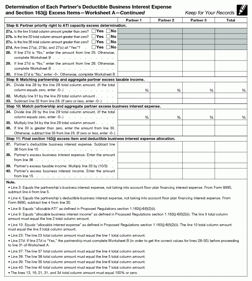 Form 8990 Schedule A Instructions