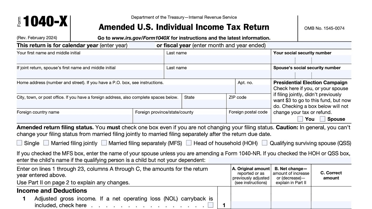 Illinois Form 1040x 2021