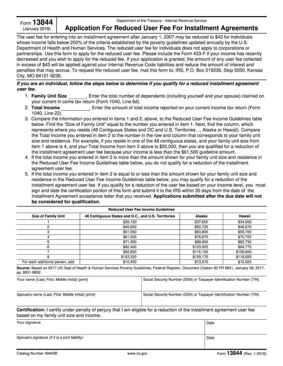 Irs Form 13844 Printable