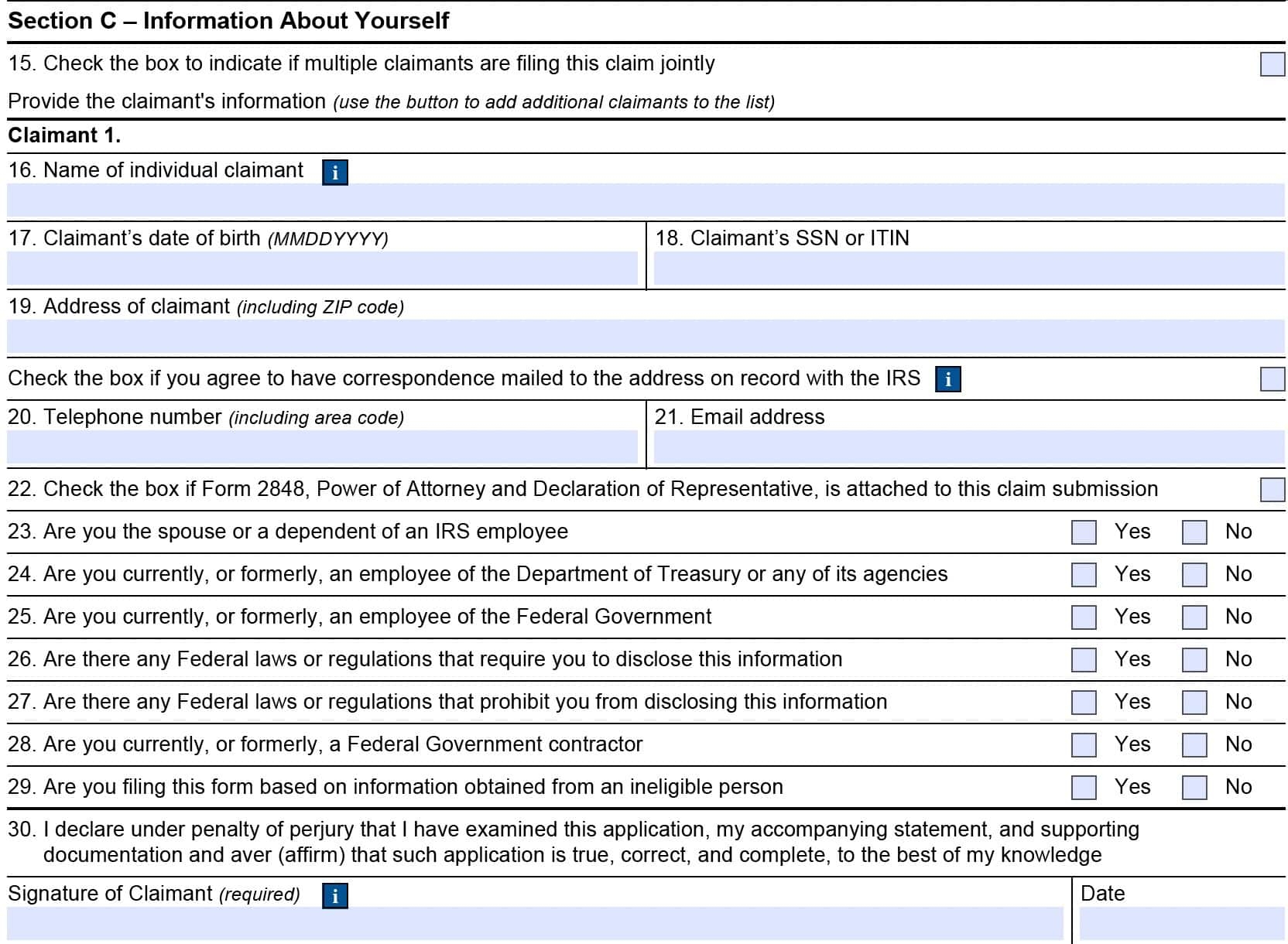 Irs Form 211 Free