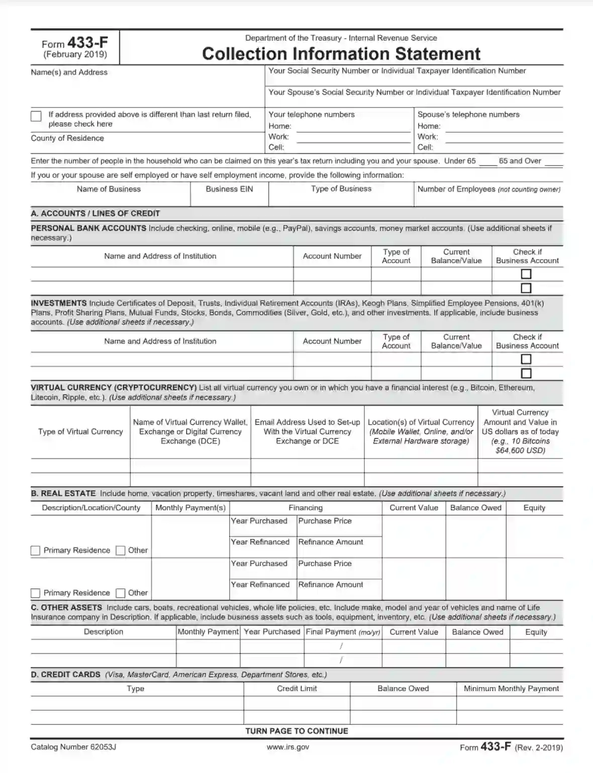 Irs Form For Payment Plan