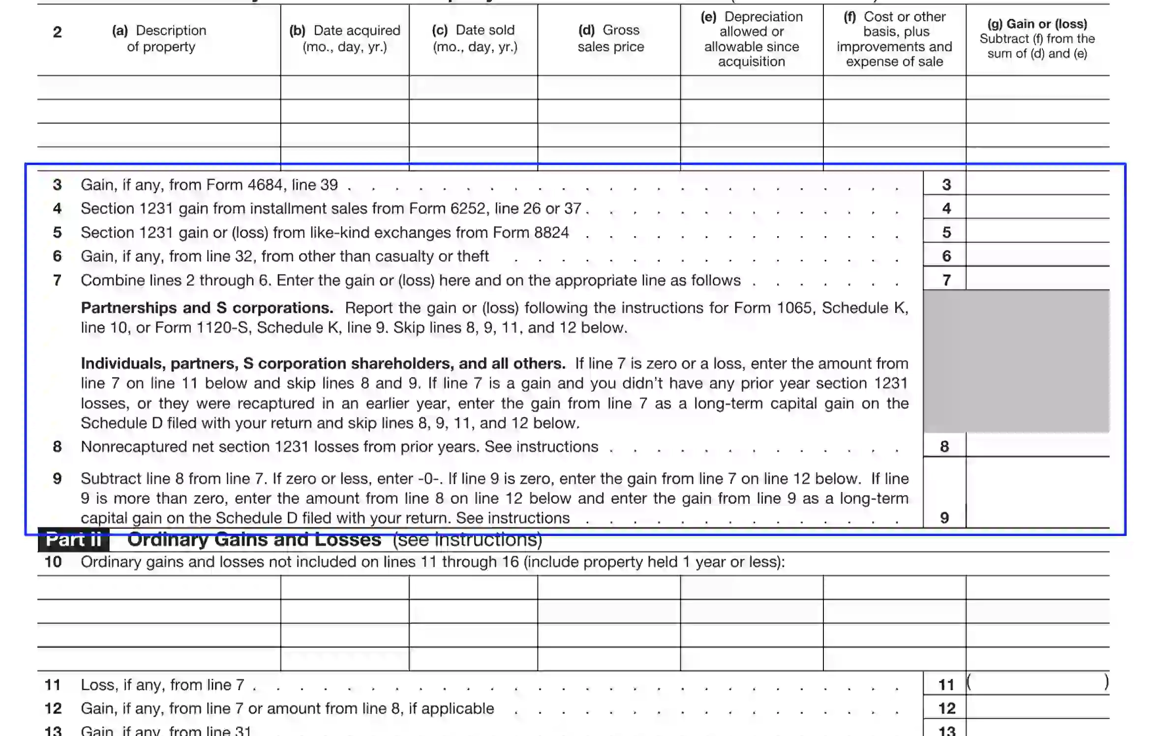 IRS Form 4797 Fill Out Printable PDF Forms Online