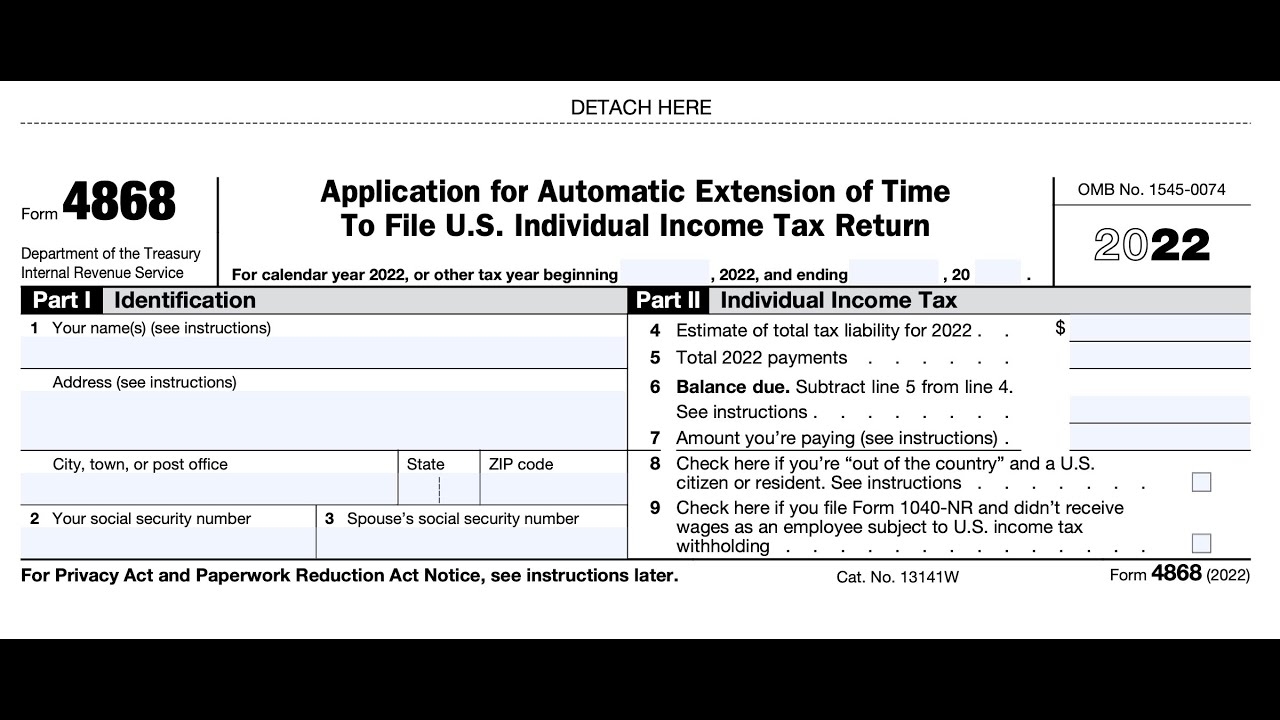 Tax Form 4868 2024