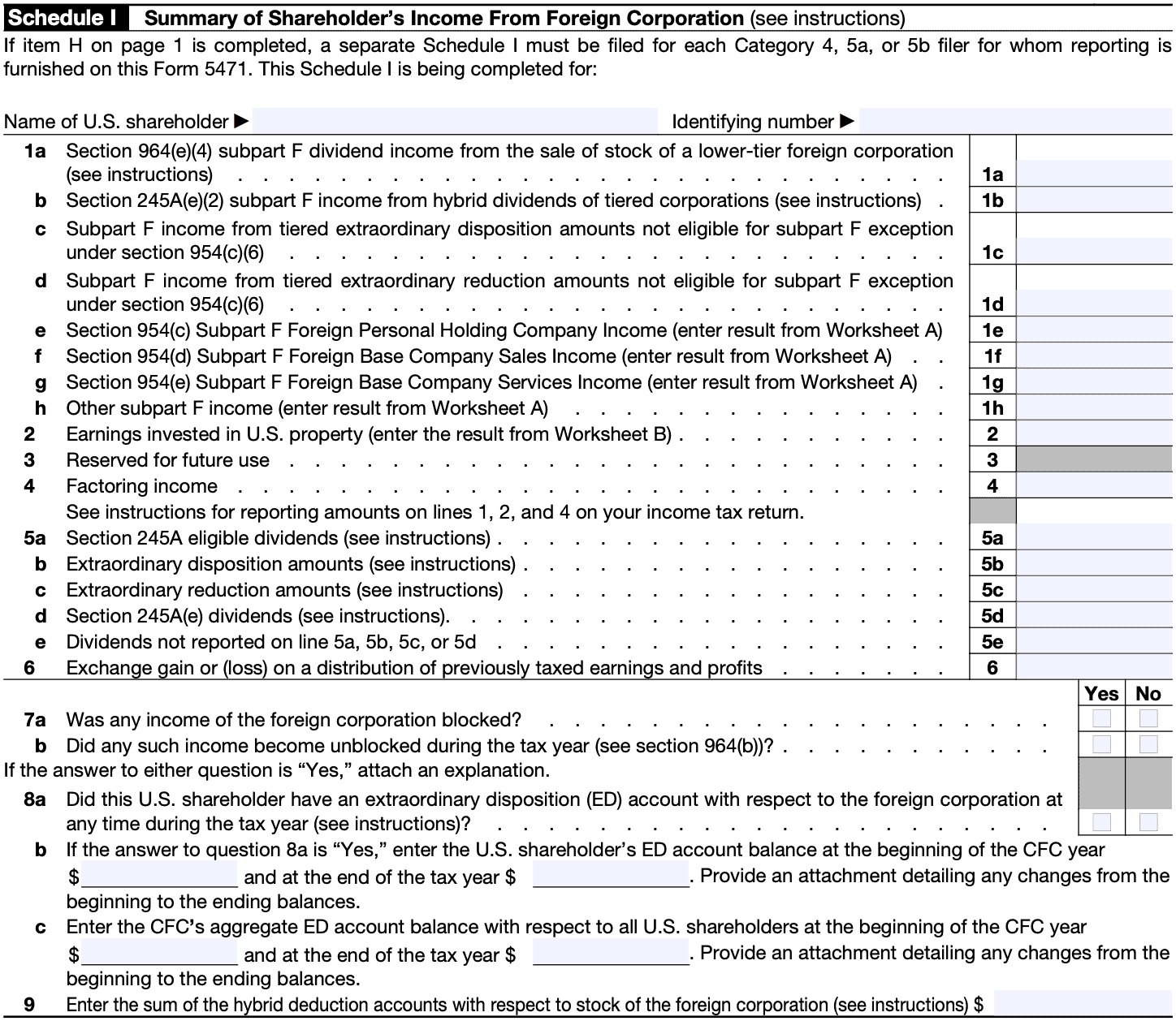 IRS Form 5471 Instructions CFC Tax Reporting For U S Persons