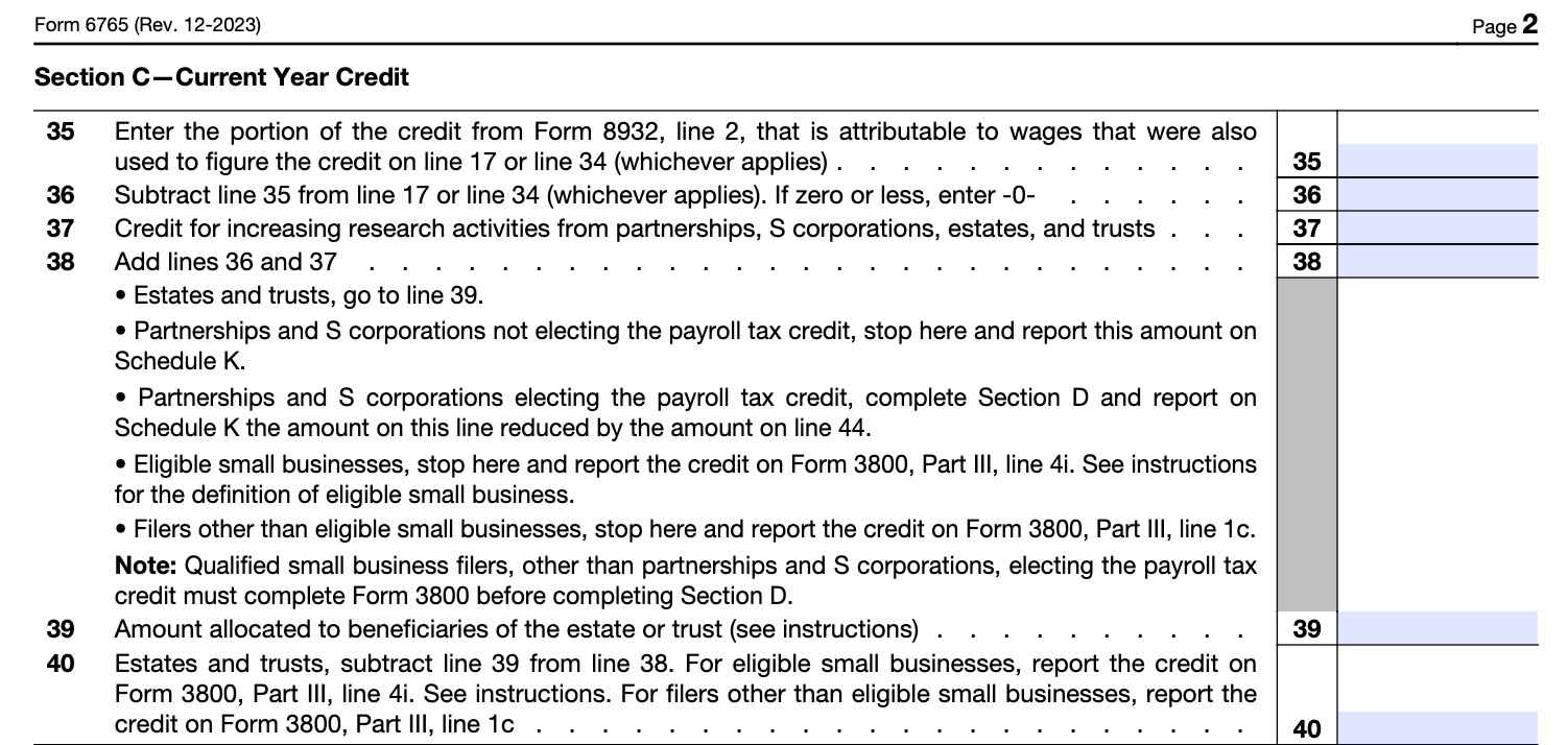 Irs Form 6765 2024