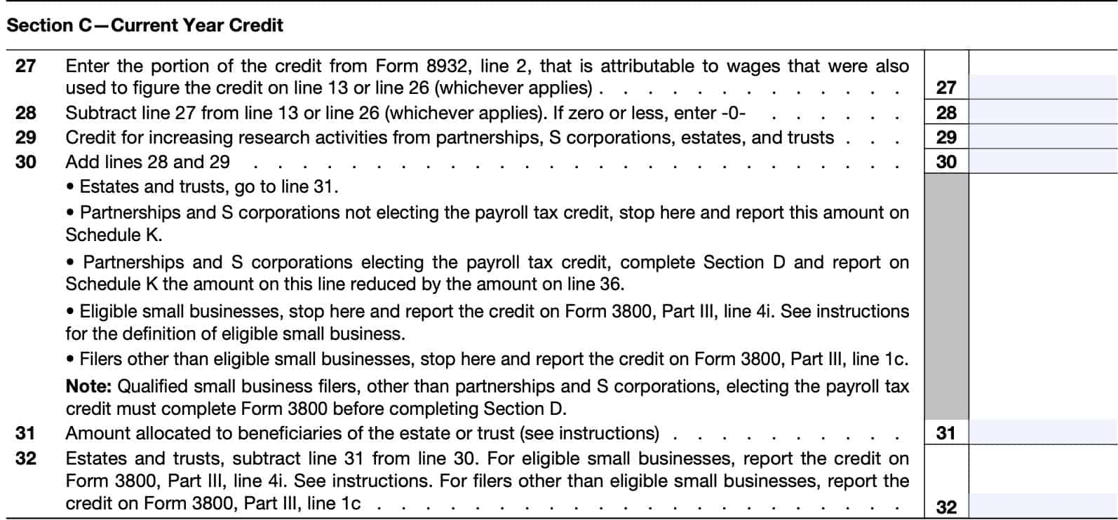 IRS Form 6765 Instructions Tax Credit For Research Activities
