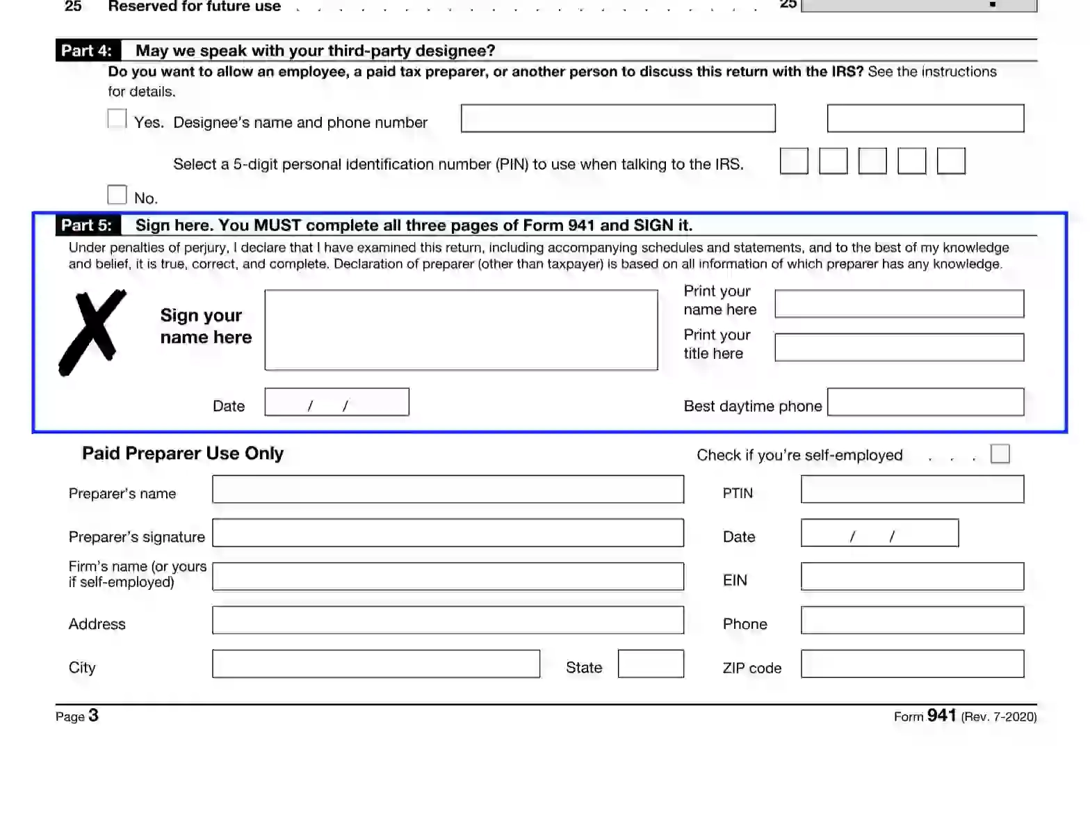 Printable Form 941