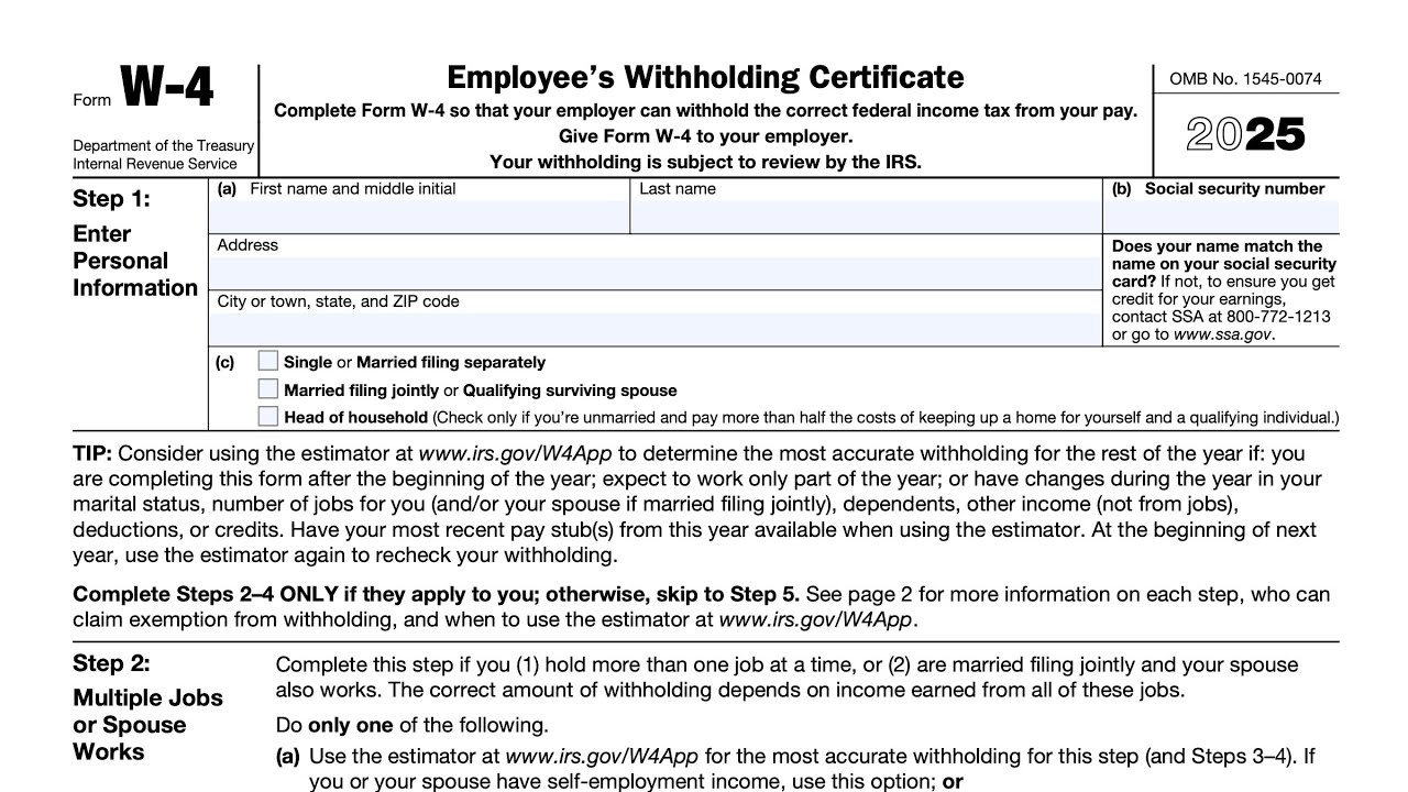 Irs Forms For 2025