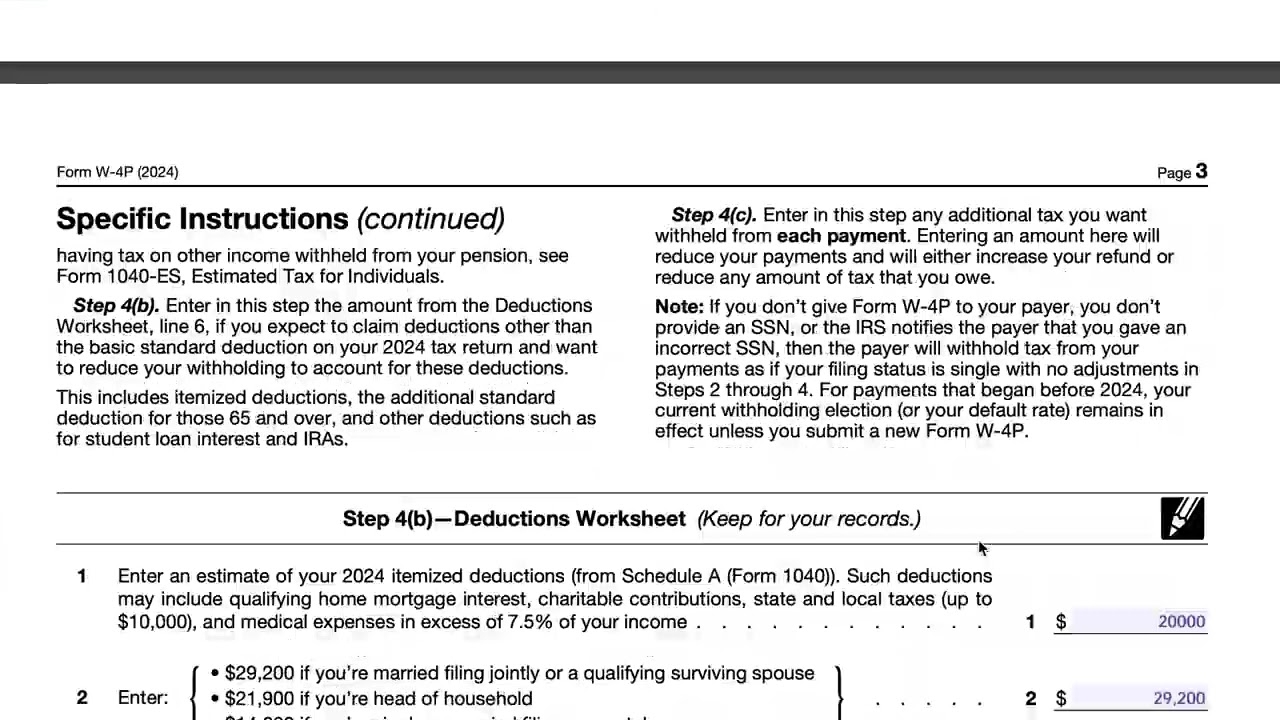 Irs Form W-4r Instructions