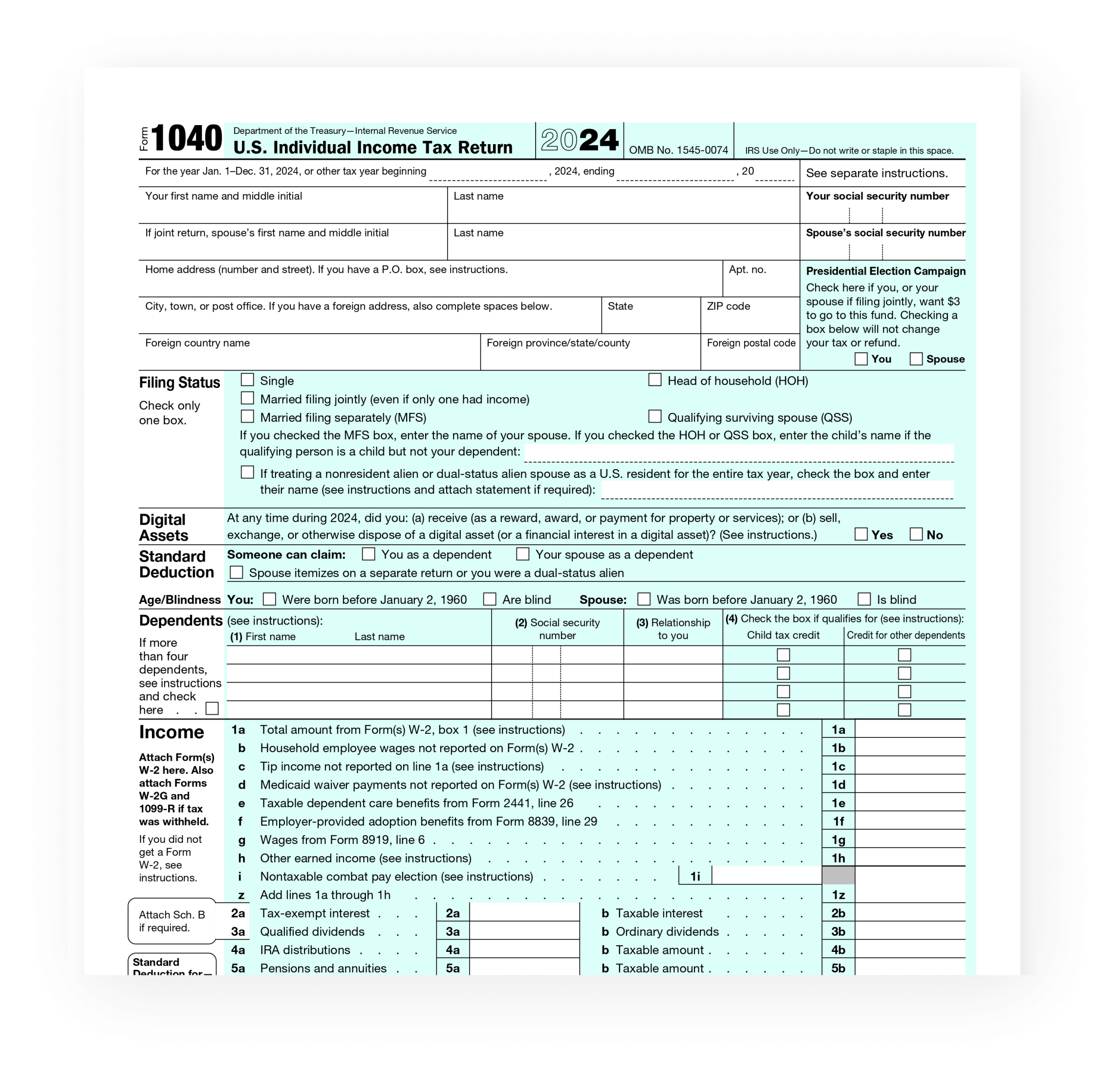 2025 Irs Form 1040 Es Payment Voucher