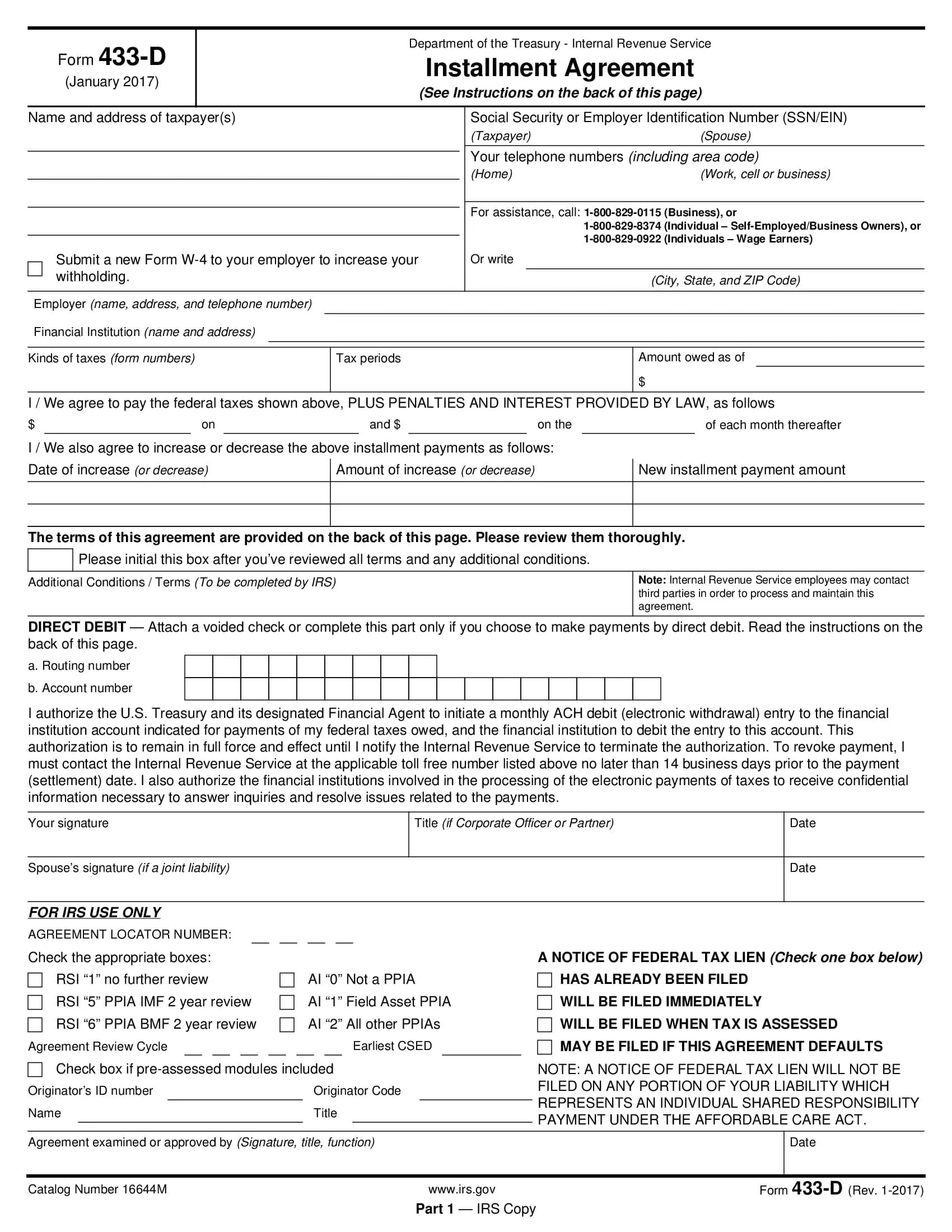 IRS Non Streamlined Installment Agreement Tax Attorney Atlanta