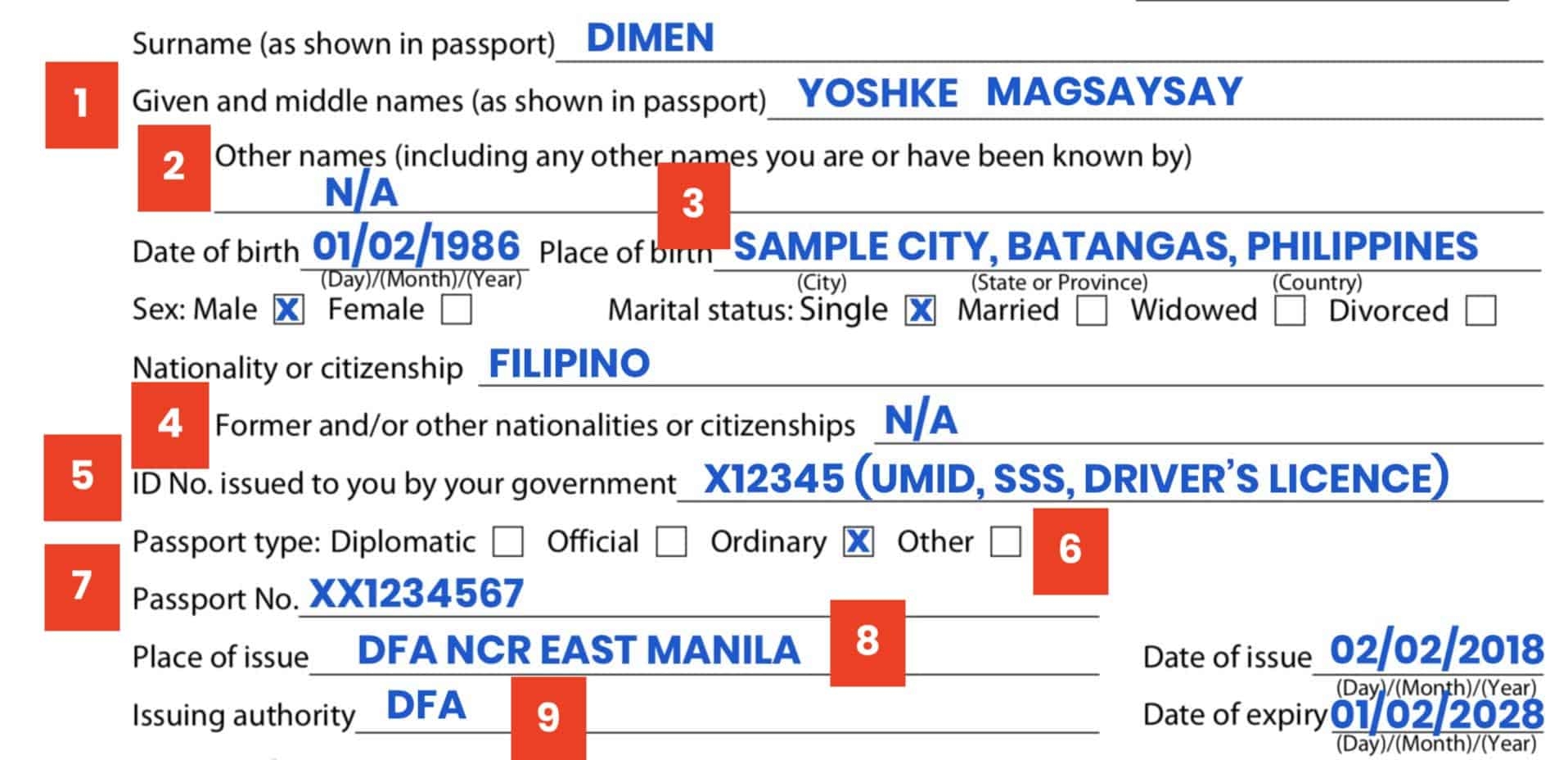 Japan Visa Form 2024