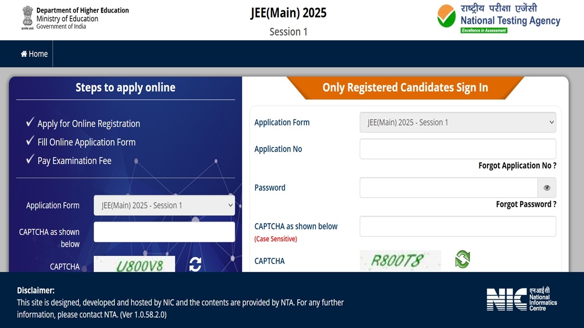 jee main 2025 session 1 registration commence at jeemain nta nic