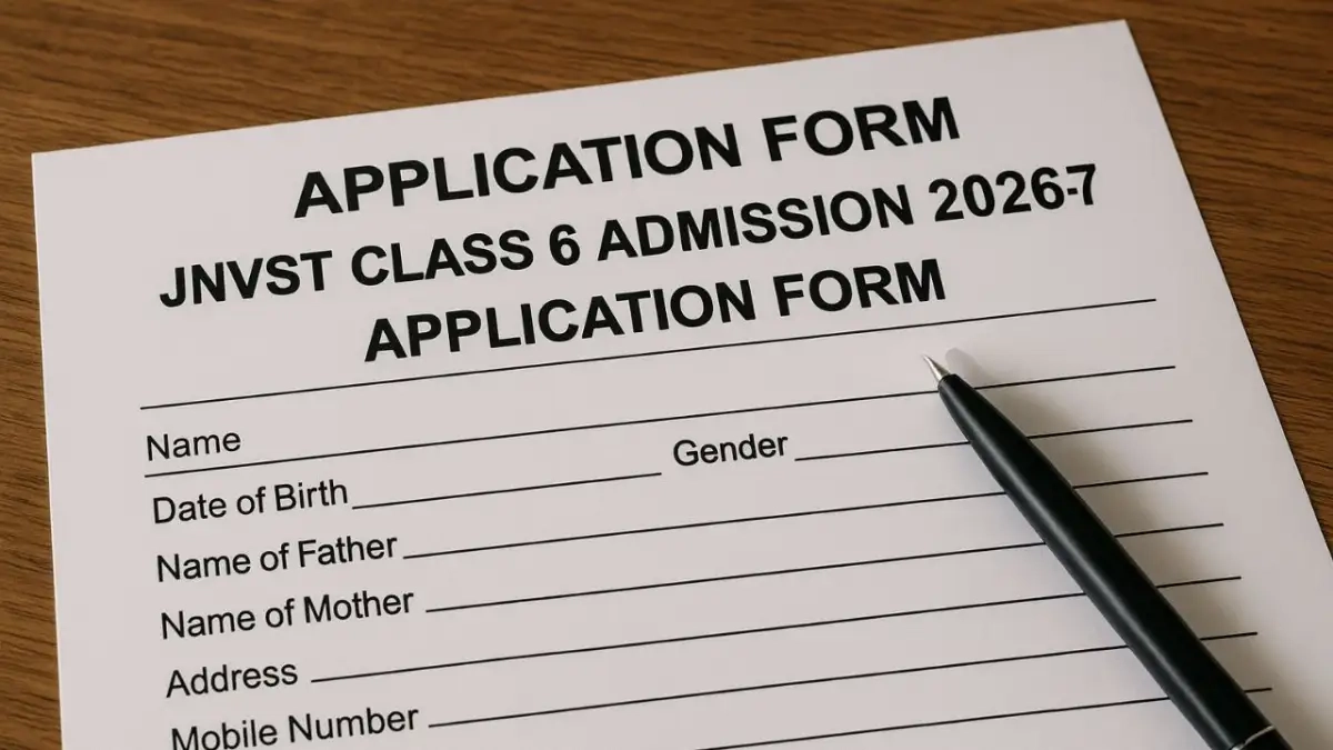 Jnv Application Form For Class 6 2026