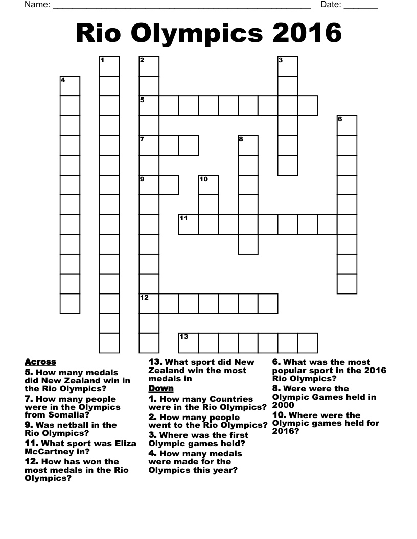 John Wayne Movie Crossword Puzzles Printable