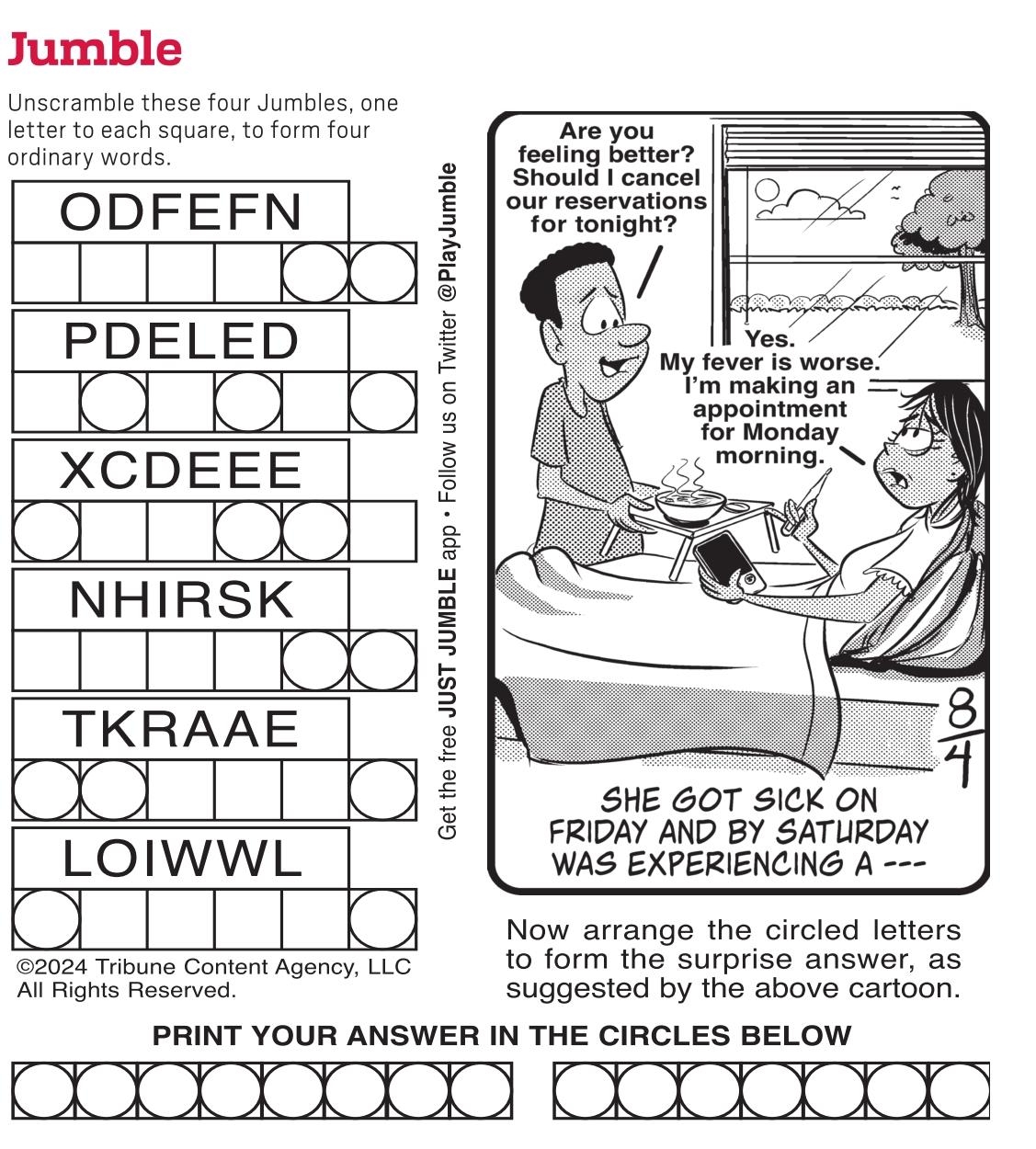 Jumble Puzzle Printable Free