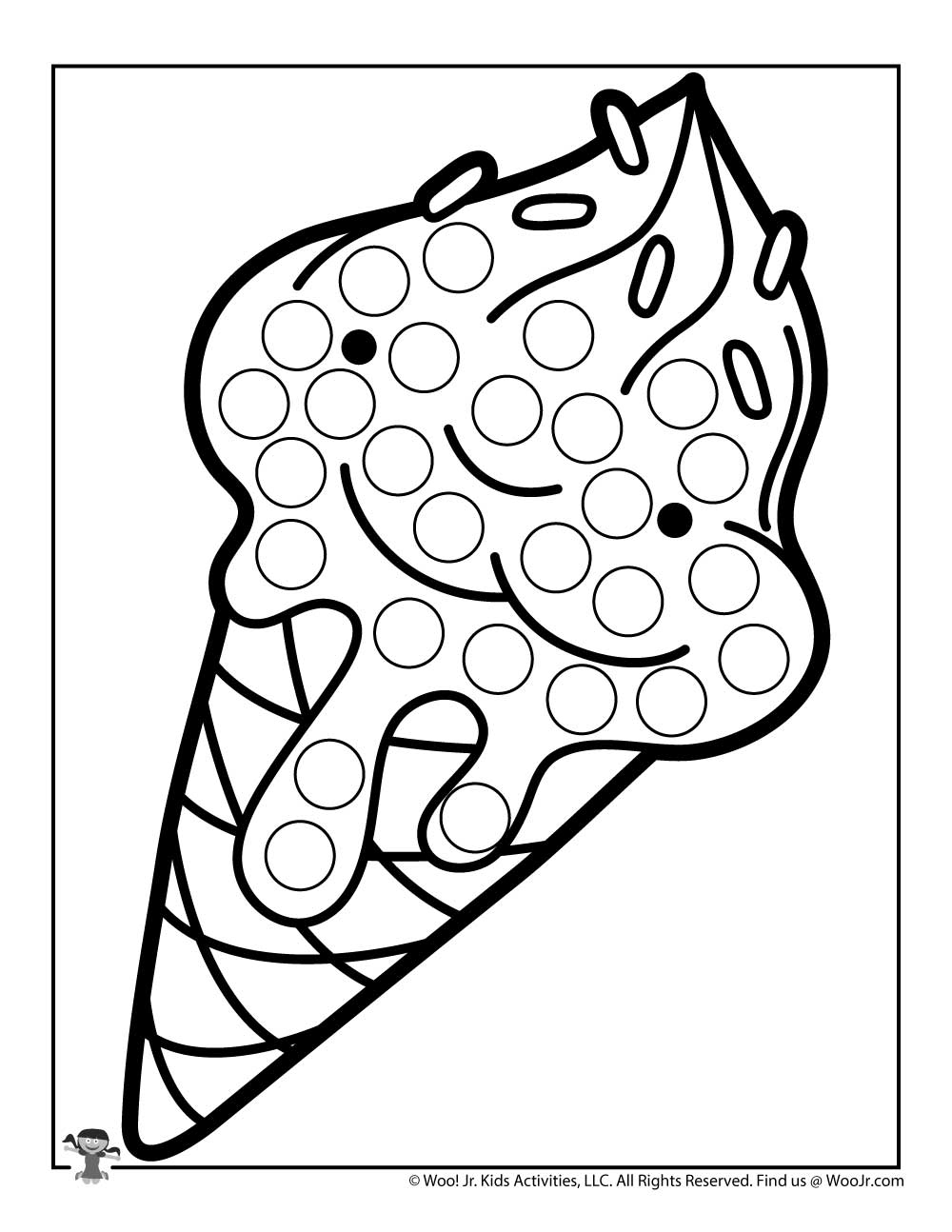 Kawaii Dot Coloring Pages Woo Jr Kids Activities Children s 