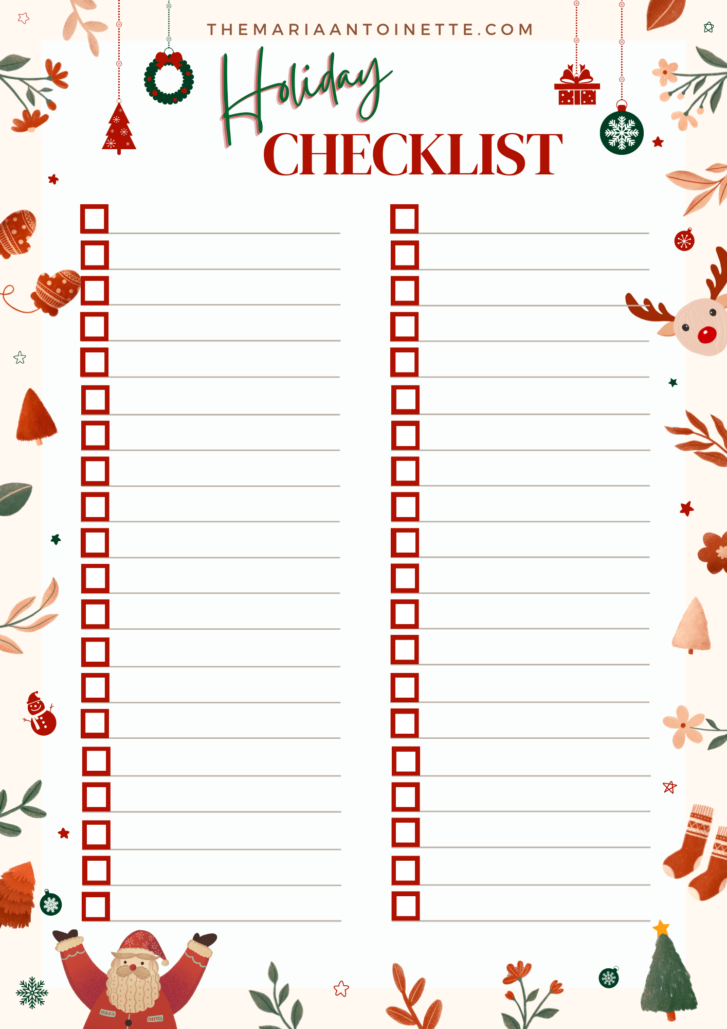 Keep Organized With This Free Downloadable Holiday Planner