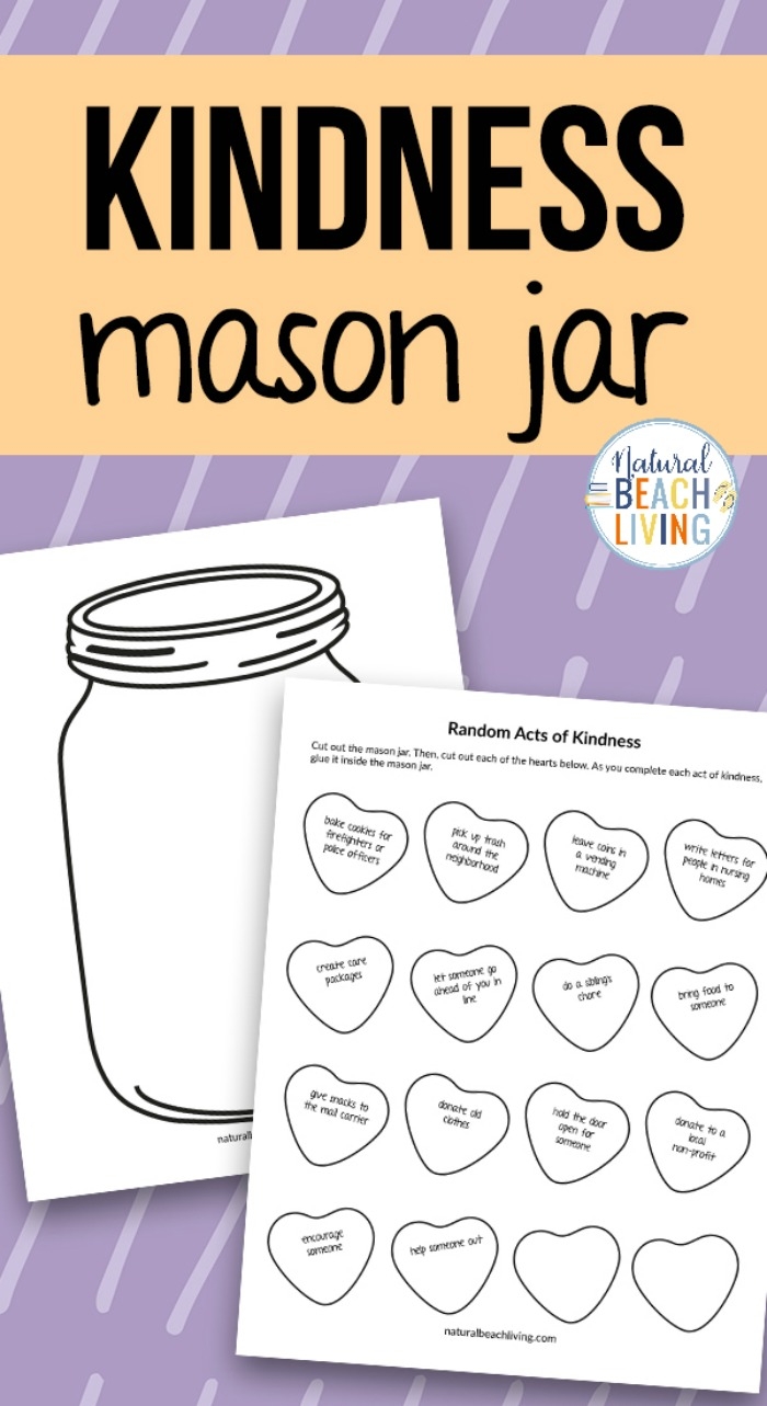 Kindness Jar Printable Template And Kindness Activity Natural 