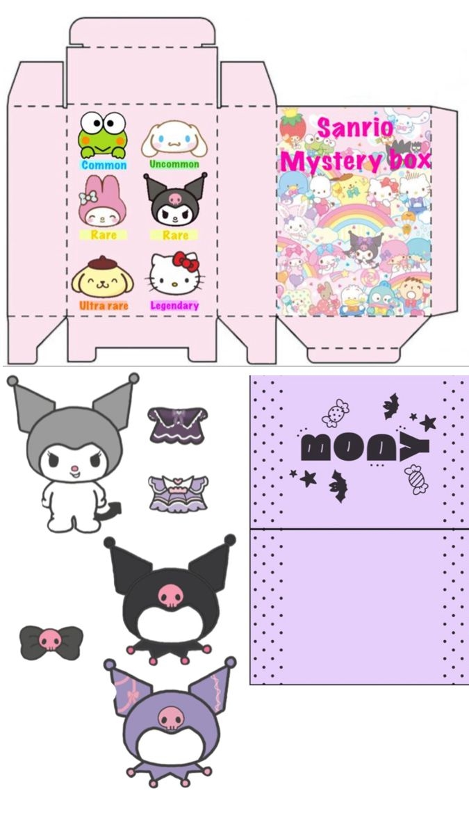 Kuromi Bling Bag 3D sanrio Imprimibles Kitty Animales Para 