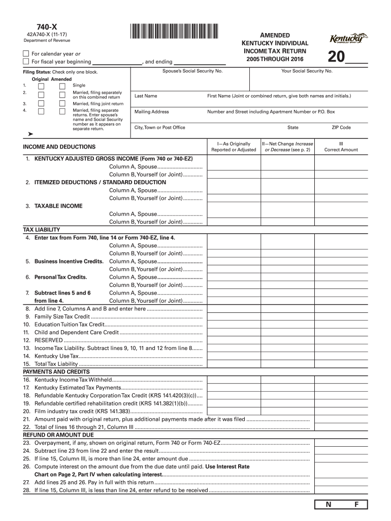 Ky Income Tax Form 740 Fill Out amp Sign Online DocHub