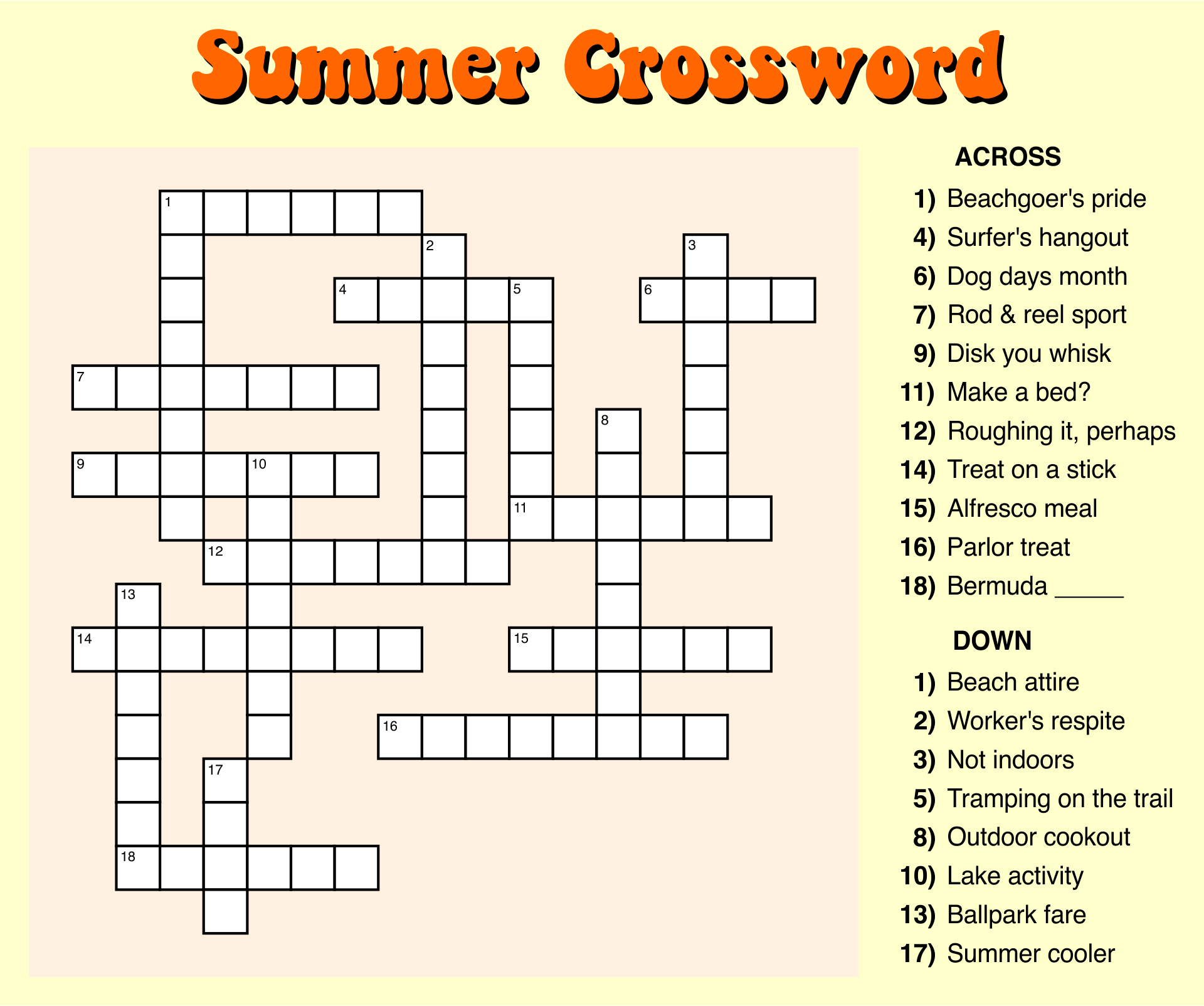 Large Print Easy Crossword Puzzles 10 Free PDF Printables 