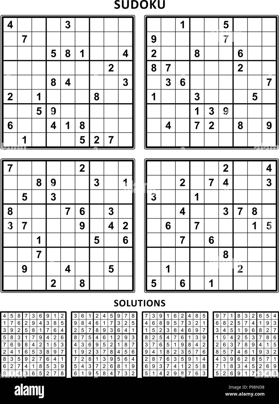 Large Sudoku Printable Solutions Large Print Sudoku Puzzle Book 