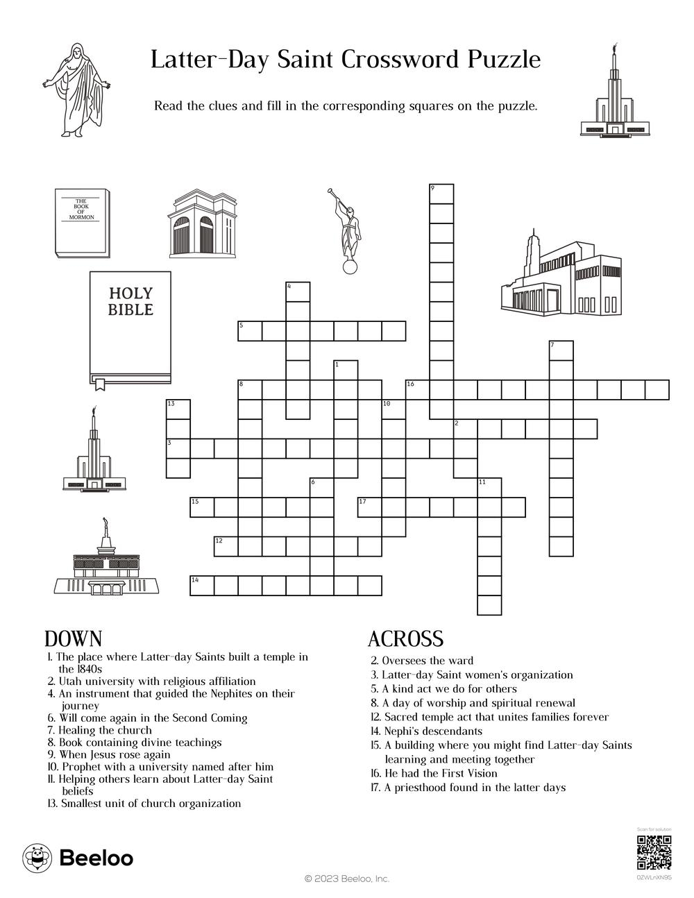 Printable Lds Crossword Puzzles