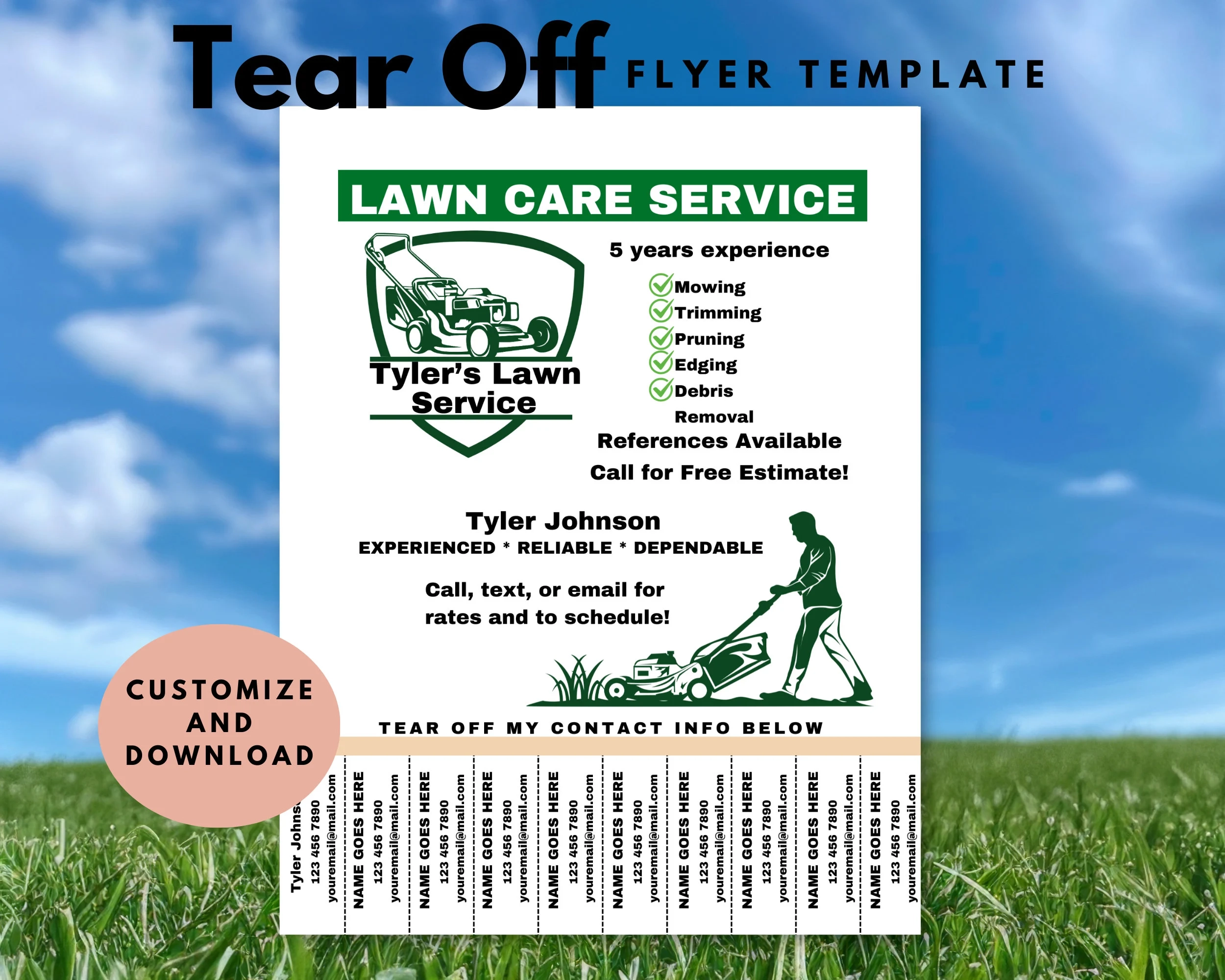 Printable Free Lawn Care Flyer Template For Microsoft Word