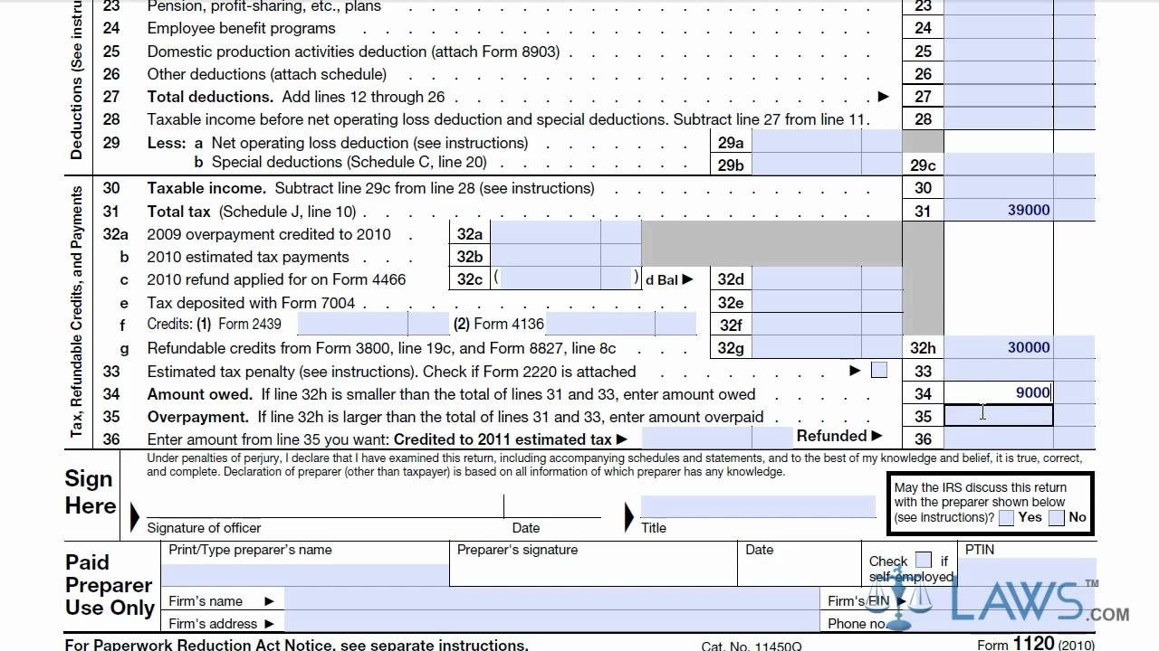 Tax Form 1120 H 2022