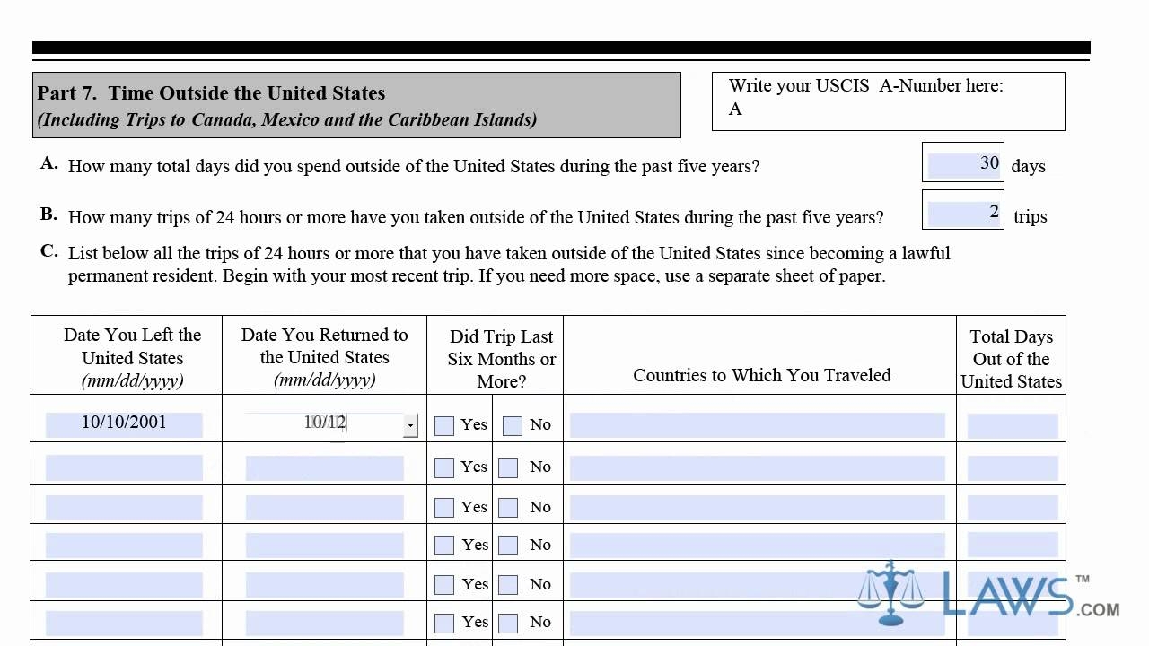 N 400 Form 2024 Instructions