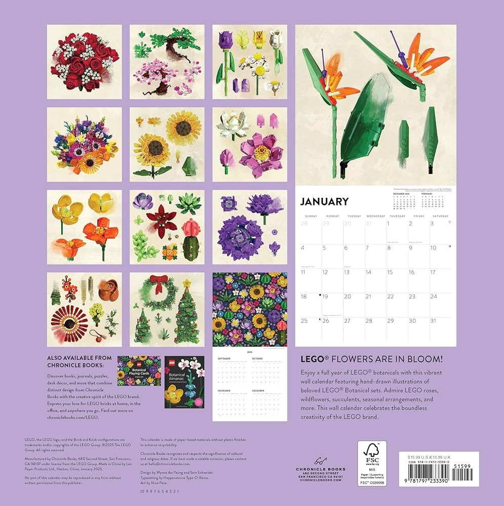 LEGO 2026 Wall Calendar LEGO 9781797233390 Amazon Books