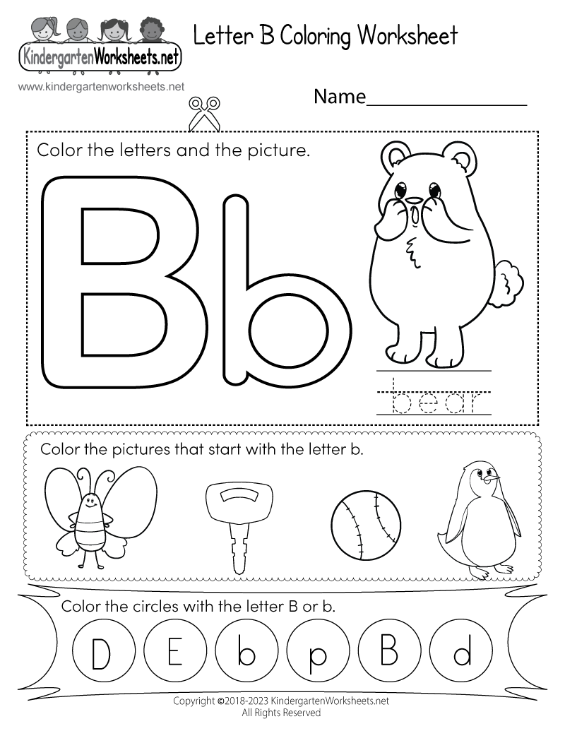 Free Printable Letter B Worksheets For Preschool