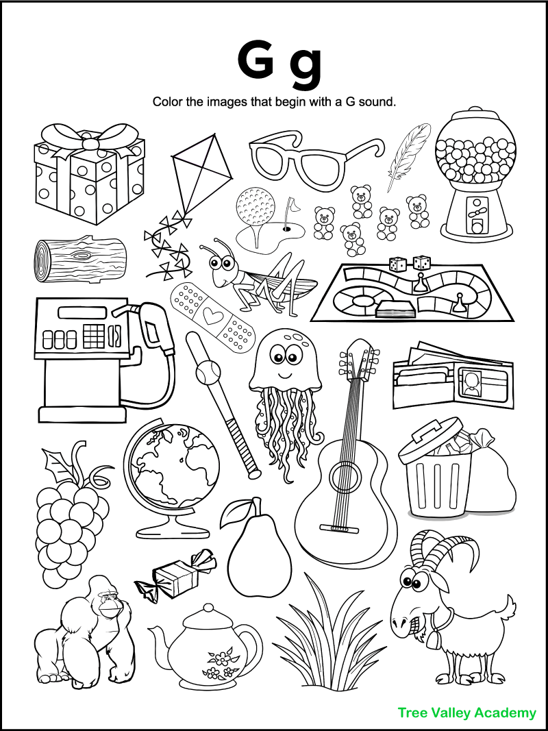 Free Printable Letter G Worksheets