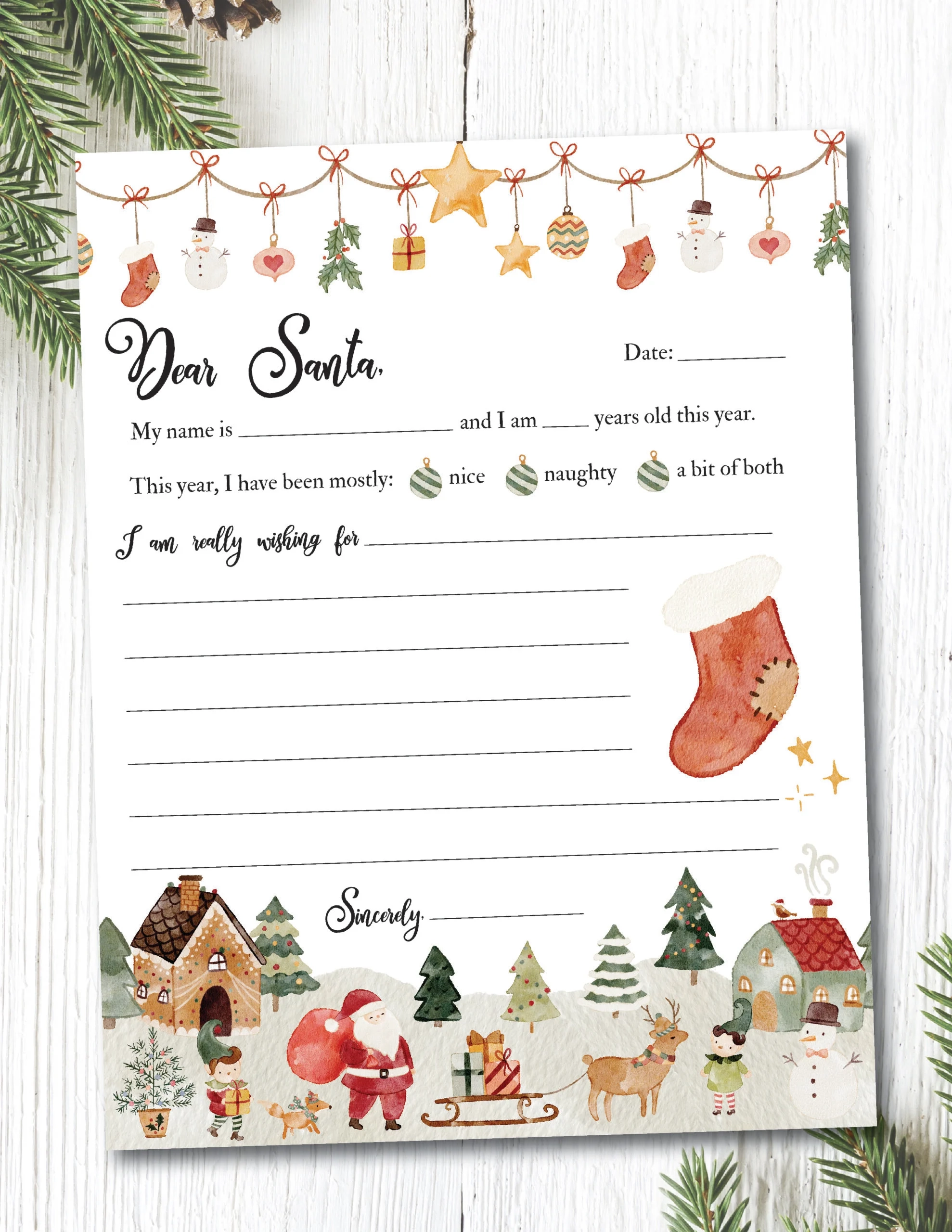 Printable Christmas Letter Template