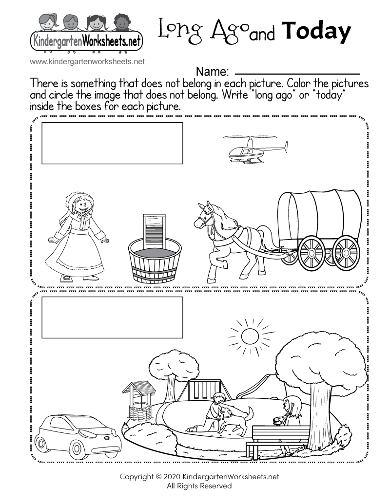 Long Ago And Today Worksheet Free Printable Digital amp PDF