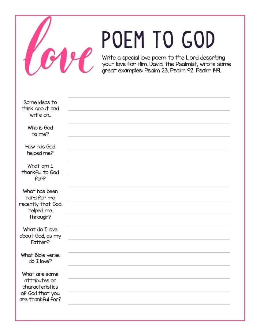 Free Printable Bible Study Worksheets On Love