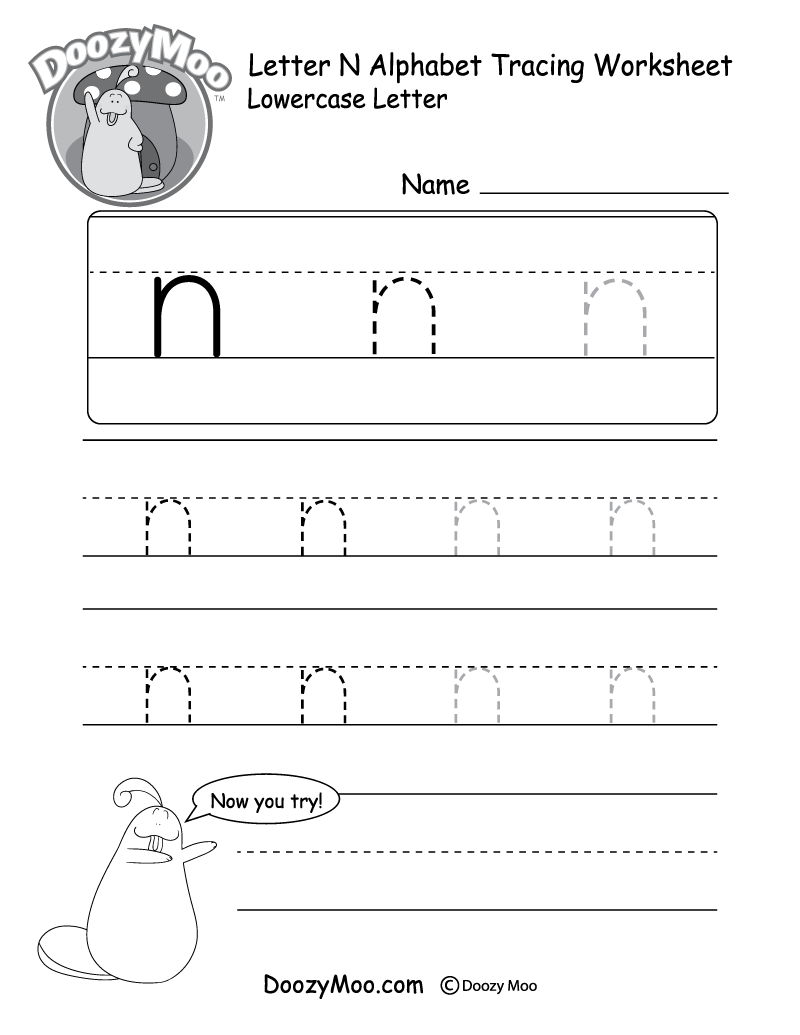 Free Printable Letter N Tracing Worksheets