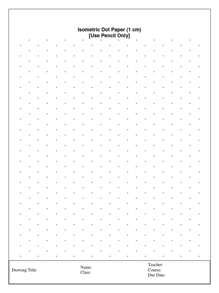 Isometric Dot Paper Printable Pdf
