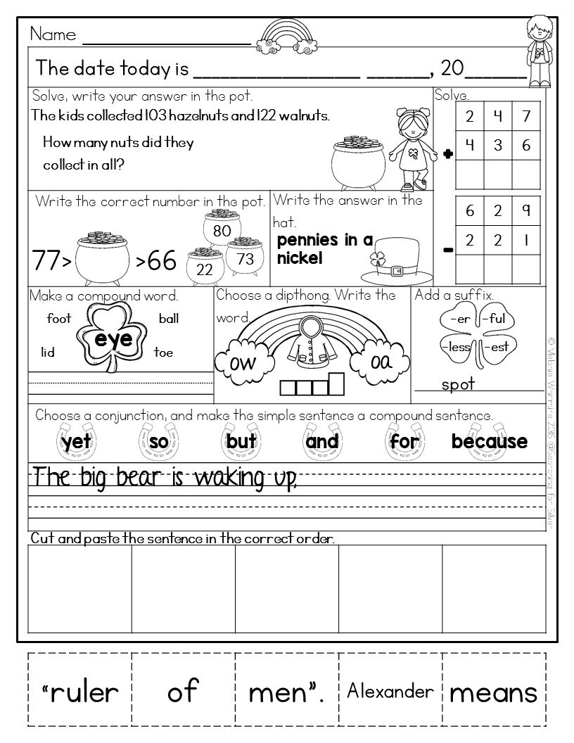 March Morning Work 2nd Grade Made By Teachers