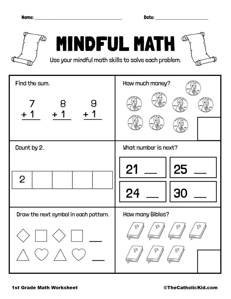 Free Printable Learning Worksheets 1st Grade