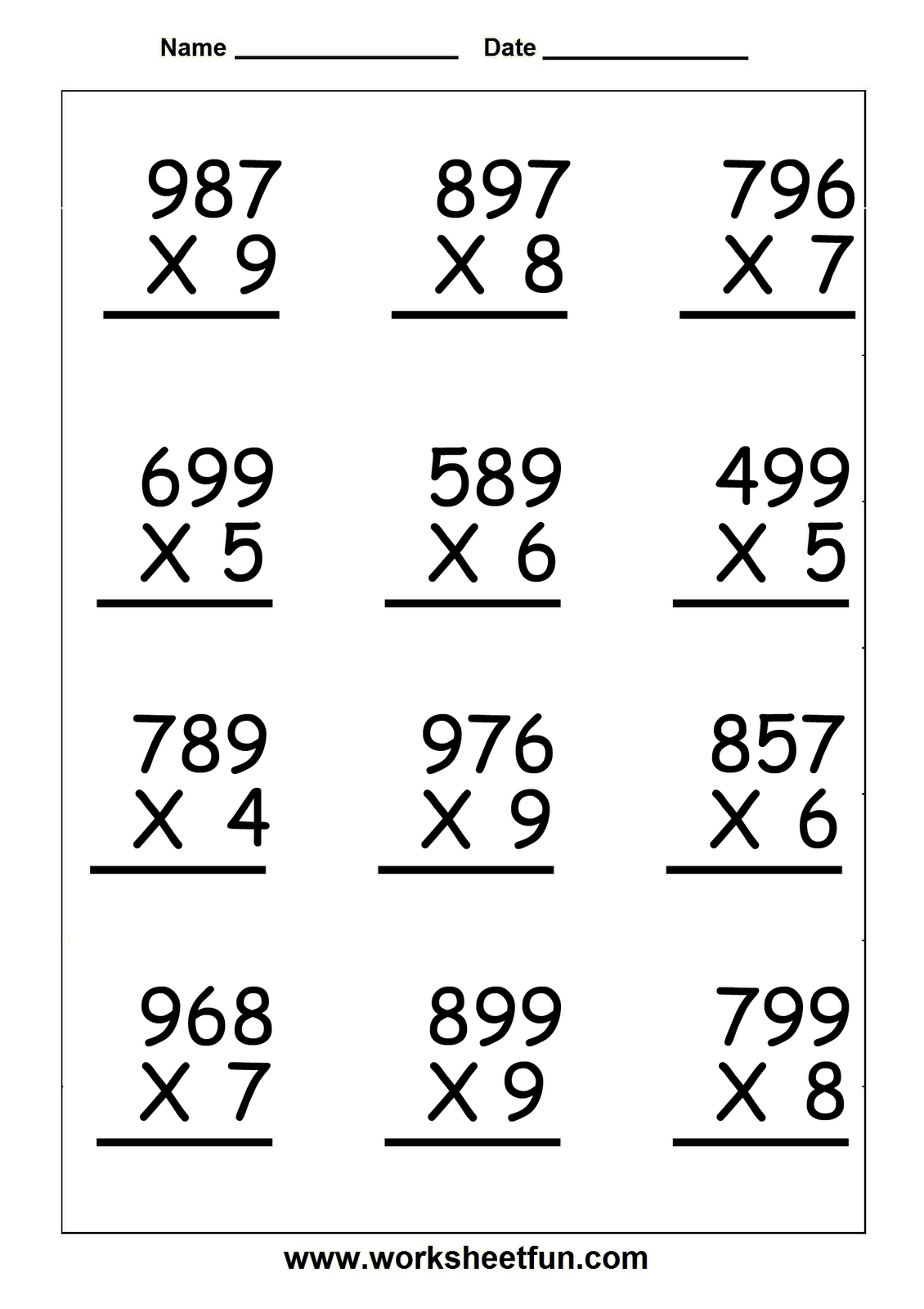 Printable 5th Grade Math Worksheets