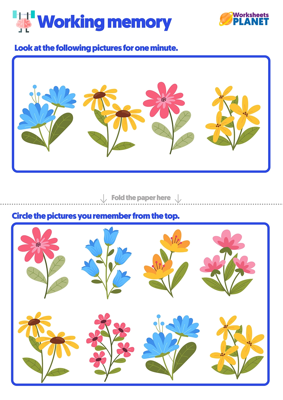 Memory Exercises For Adults Printable