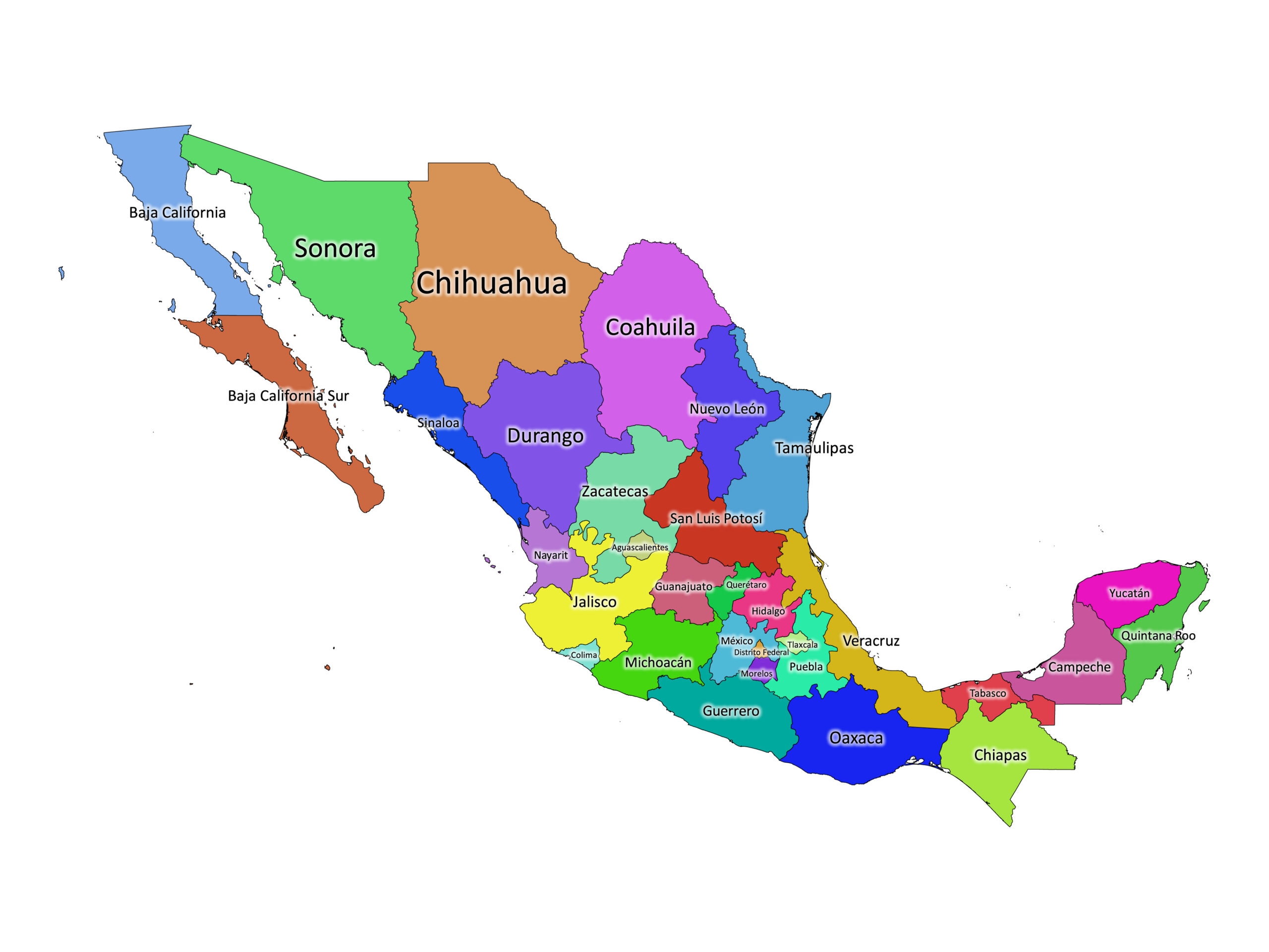 Detailed Map Of Mexico Printable