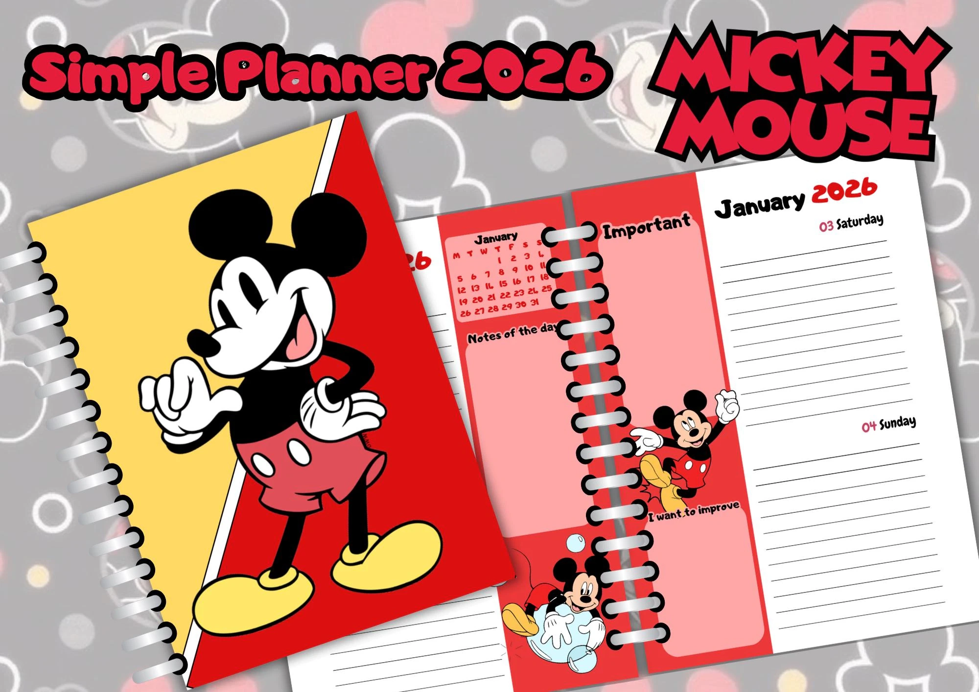 Minnie Mouse Printable Calendar November 2026