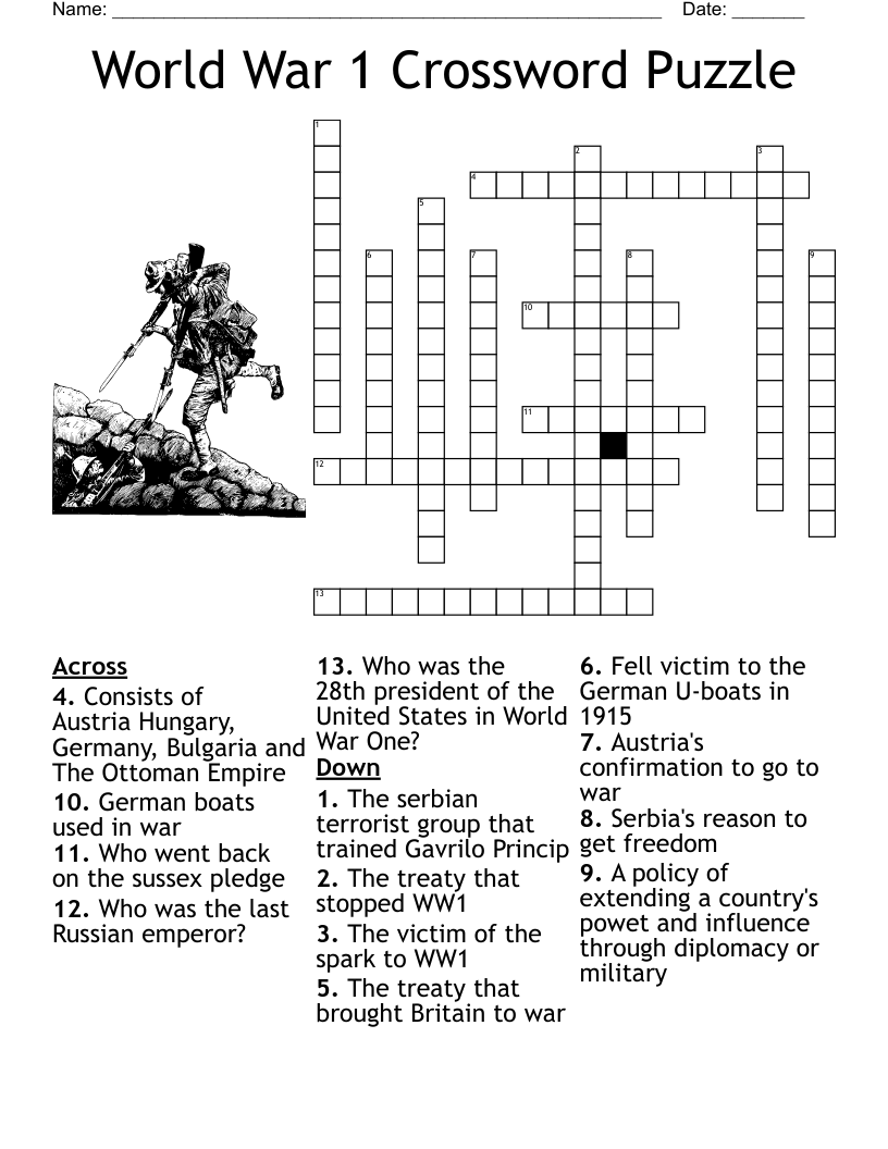 Printable Military Crossword Puzzles