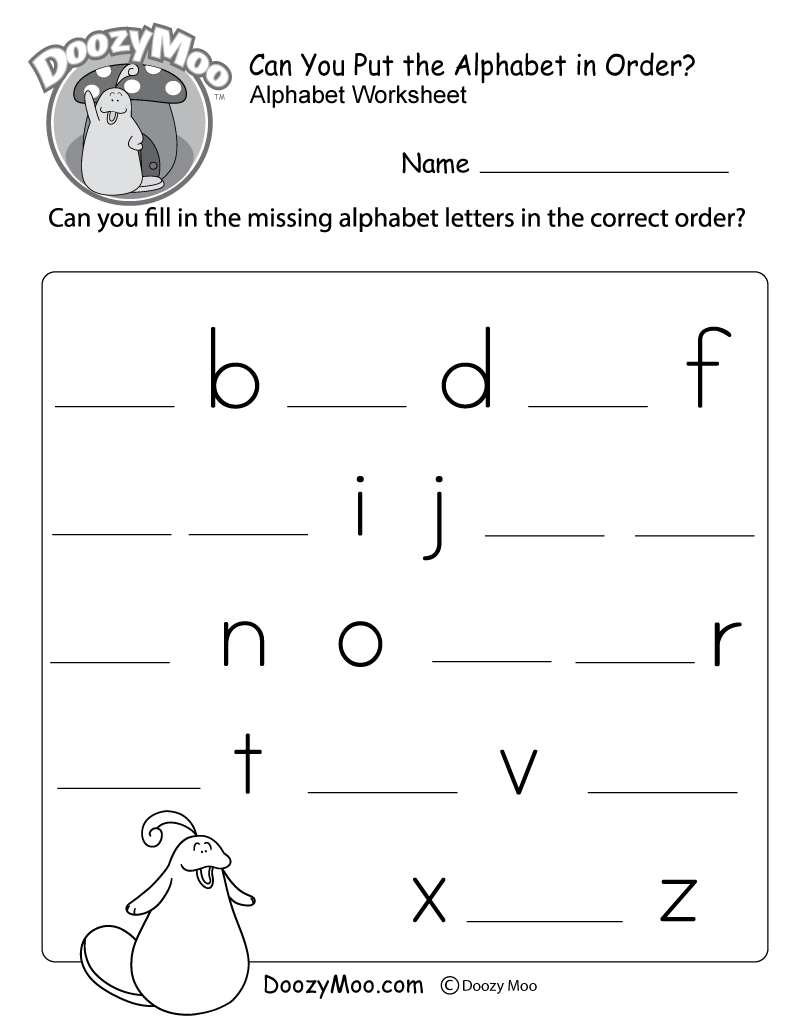 Printable Abc Worksheets Free