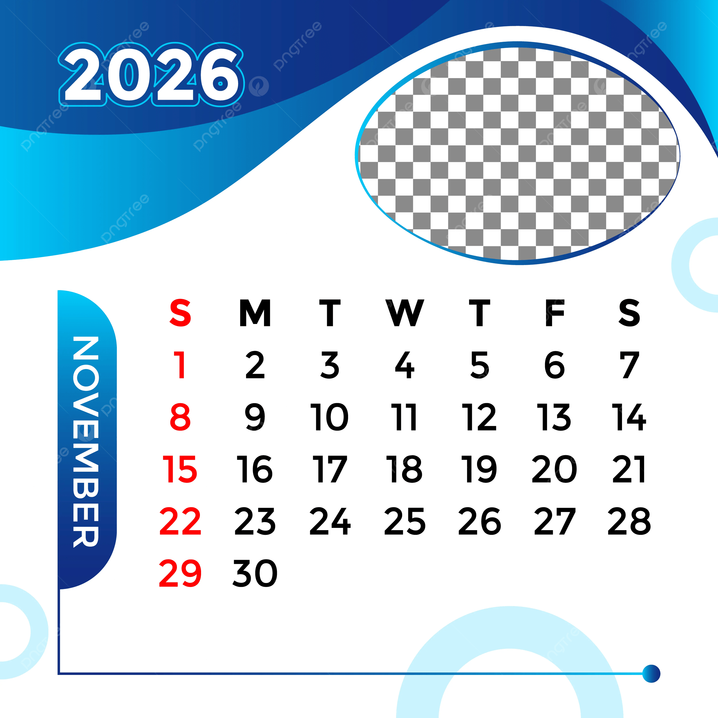 Manly November 2026 Calendar Printable