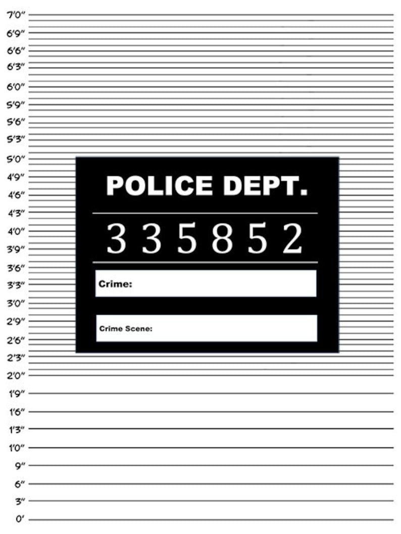 Editable Printable Jail Sign Template